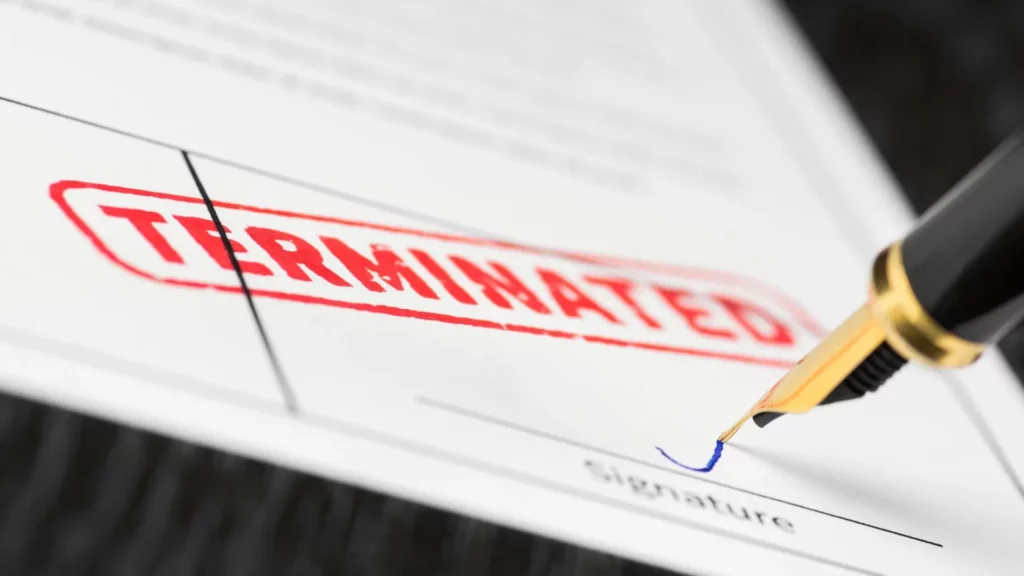 Person signing timeshare agreement stamped as terminated | Wesley Financial Group