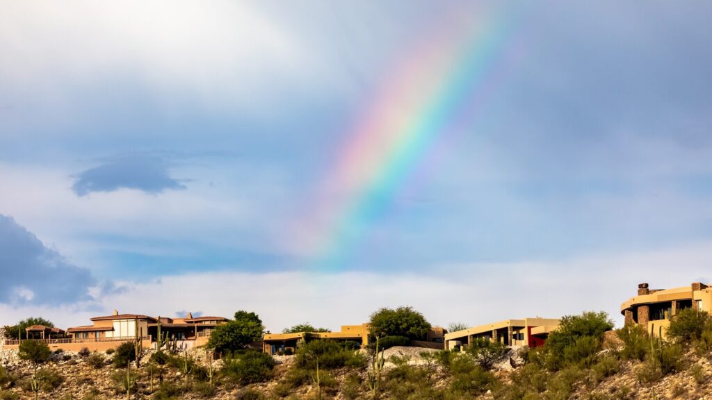 Rainbow over the desert | Arizona timeshare cancellation