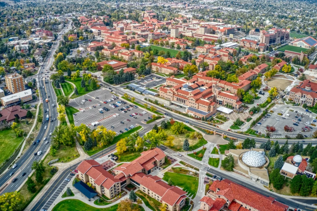 Bird’s eye view of the University of Colorado | Colorado timeshare cancellation