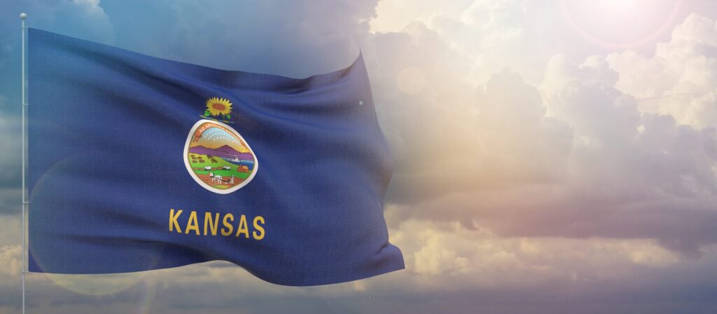 State flag blowing in the wind | Kansas timeshare cancellation