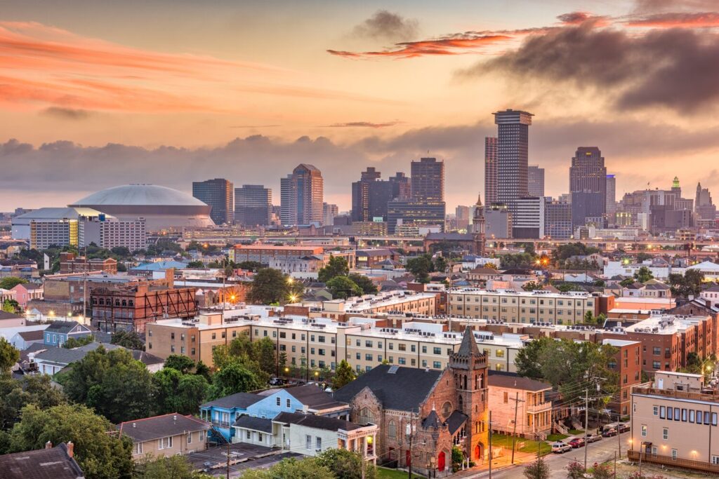 New Orleans skyline at dusk | Louisiana timeshare cancellation
