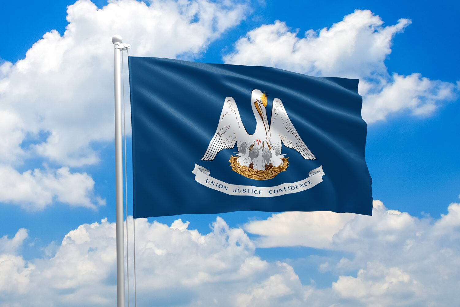 State flag blowing in the wind | Louisiana timeshare cancellation