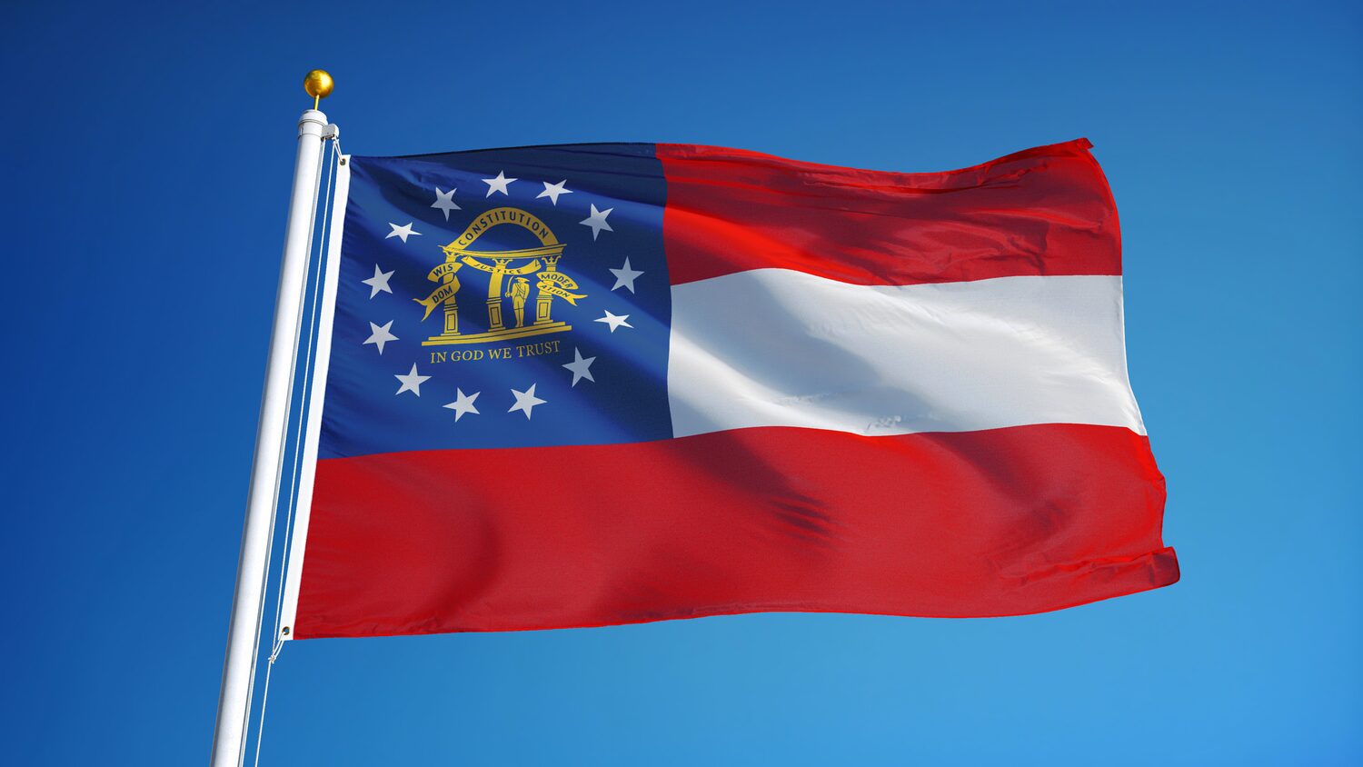 State flag waving in the wind | Georgia timeshare cancellation
