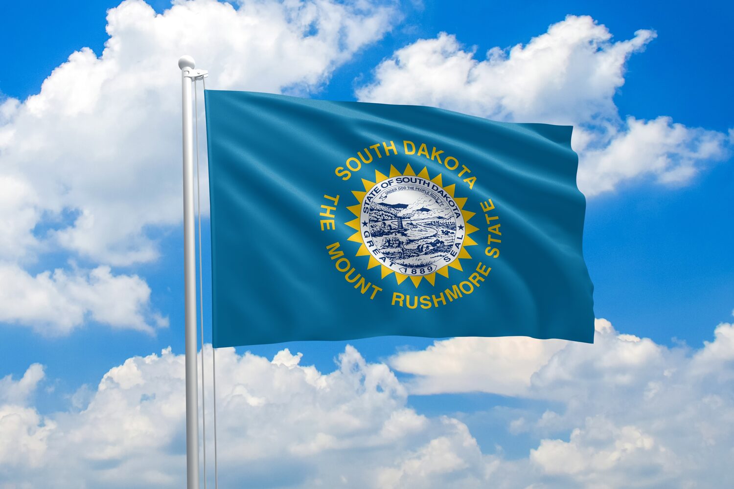 State flag waving in the wind | South Dakota timeshare cancellation