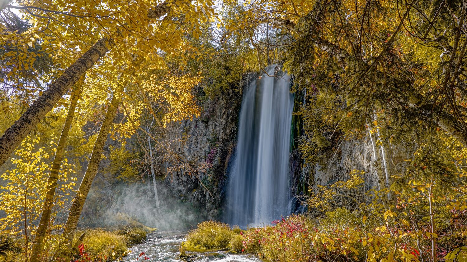 Waterfall with foliage | South Dakota timeshare cancellation