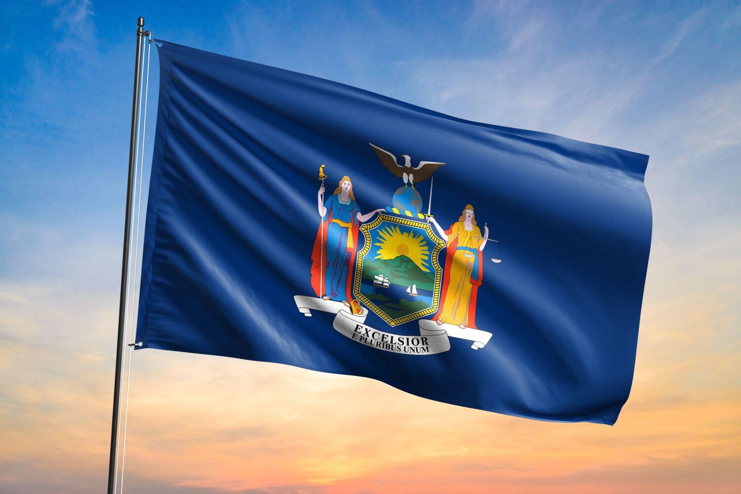 State flag waving in the wind | New York timeshare cancellation