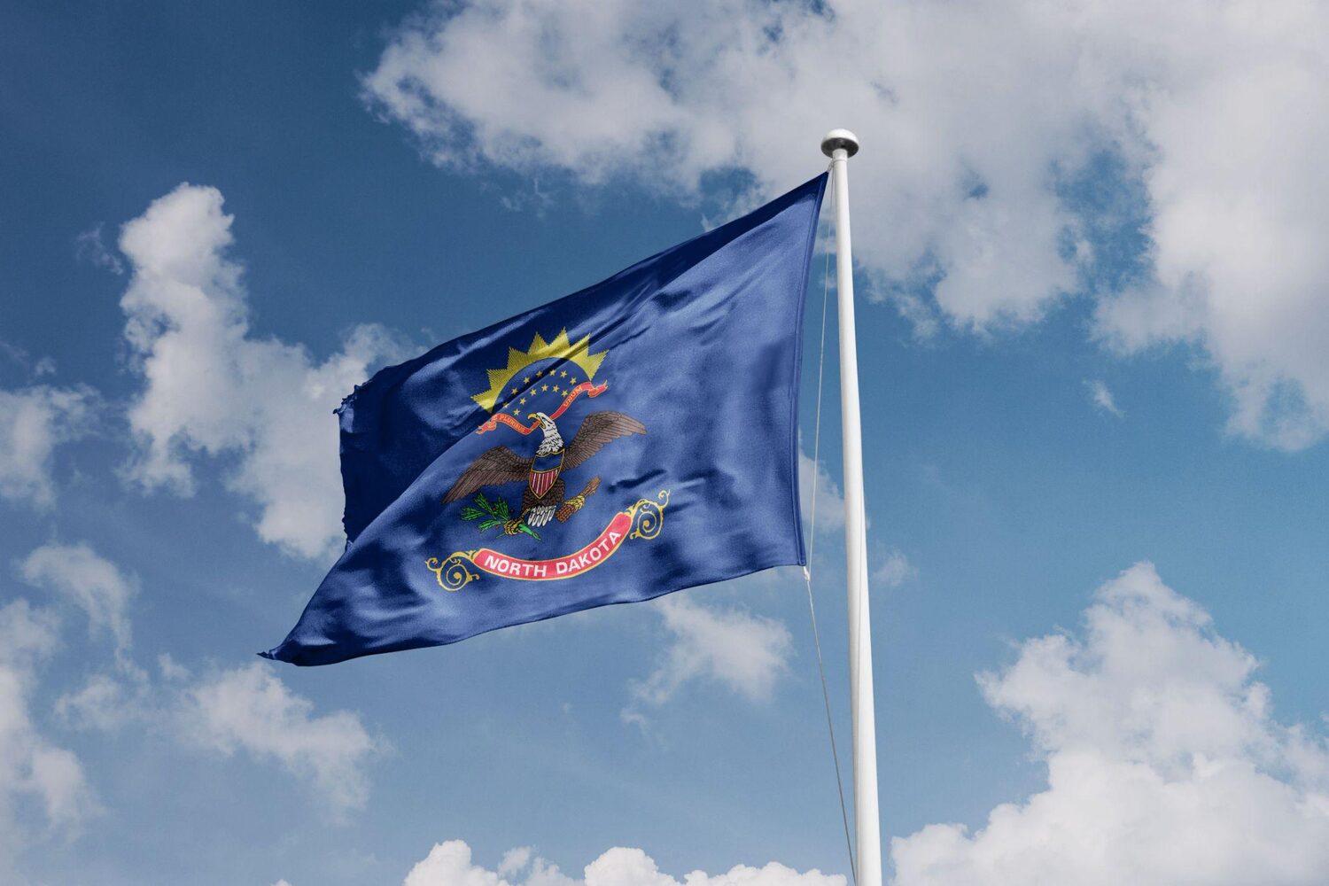 State flag waving in the wind | North Dakota timeshare cancellation